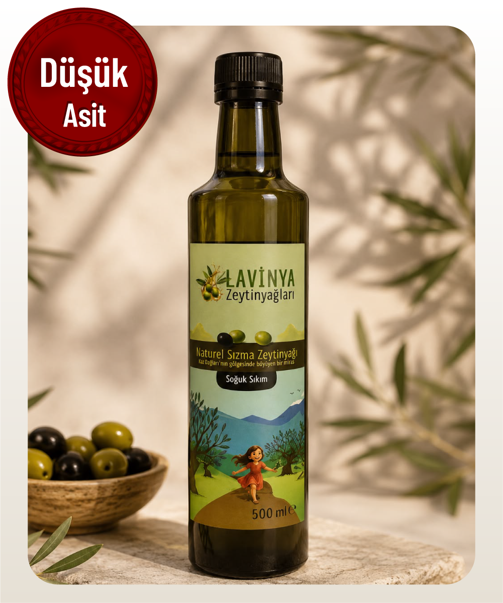 Lavinya Natürel Sızma Zeytinyağı 500 ml Cam Şişe